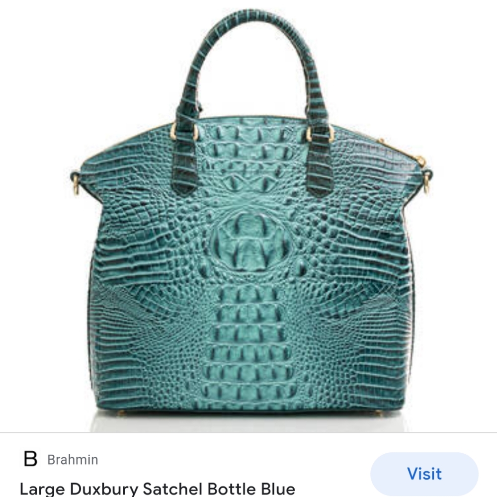 Brahmin Large Duxbury Satchel Bottle Blue Ombre Melbourne-NWT